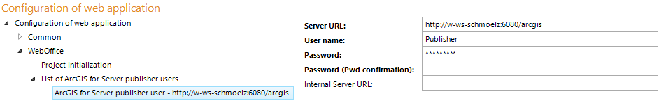 Configuration - ArcGIS for Server publisher user Configuration - ArcGIS for Server publisher user