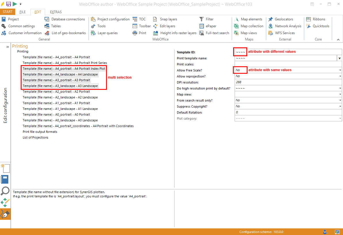 Multi editing in generic edit mode (Edit configuration)