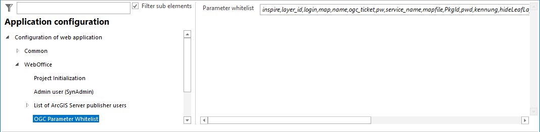 Configuration of Allowed OGC Parameter Configuration of Allowed OGC Parameter