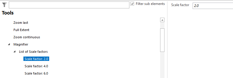Configuration Magnifier - Scale factor Configuration Magnifier - Scale factor