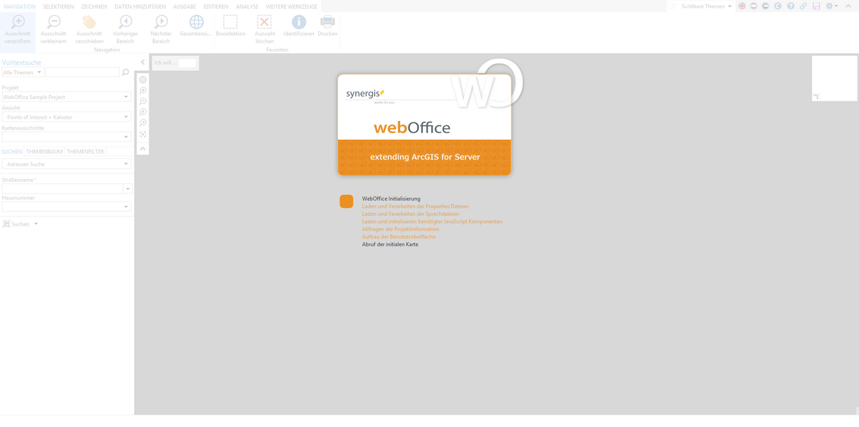 Benutzerdefinierte graue Hintergrundfarbe im Kartenbereich des WebOffice core Clients