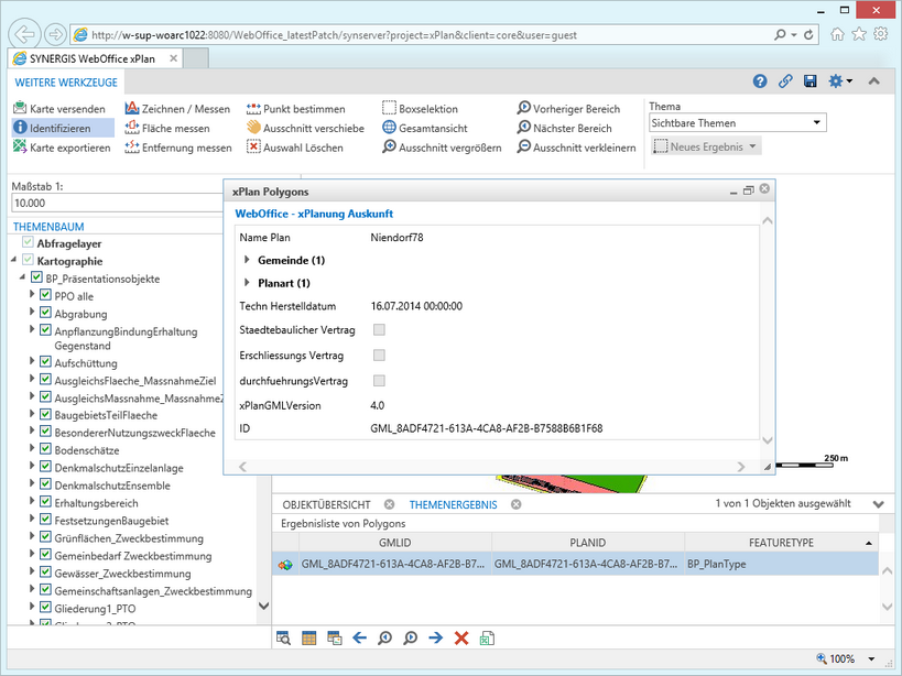Aufruf der xPlanung Auskunft im WebOffice core Client Aufruf der xPlanung Auskunft im WebOffice core Client