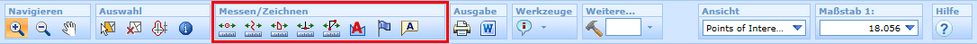 Messen/Zeichnen Werkzeuge im WebOffice html Client