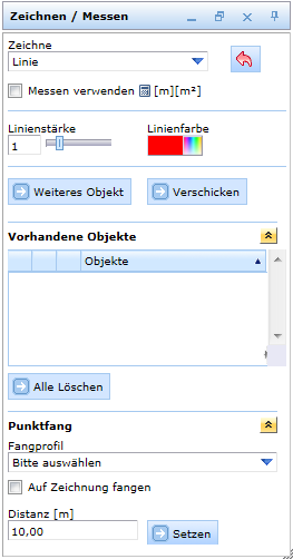 Dialog - Messen / Zeichnen
