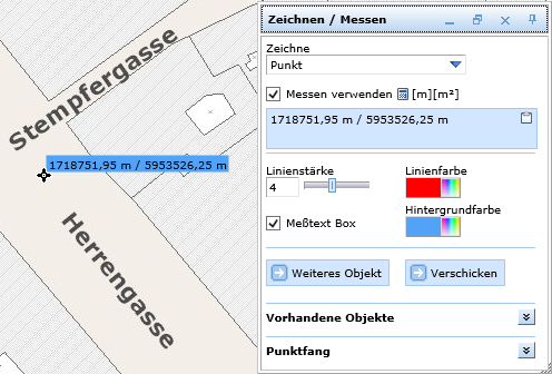 Punkt bestimmen im WebOffice html client