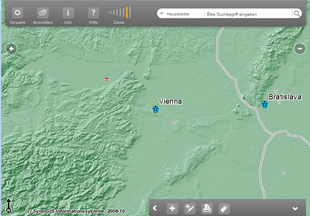 Neu hinzugefügter Punkt (Stadt Vienna) im mobile Client Neu hinzugefügter Punkt (Stadt Vienna) im mobile Client