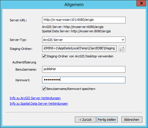 ArcGIS Server-Verbindungen ArcGIS Server-Verbindungen