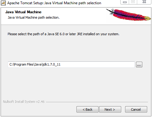 Apache Tomcat Setup - Pfad muss auf die installierte JDK verweisen Apache Tomcat Setup - Pfad muss auf die installierte JDK verweisen