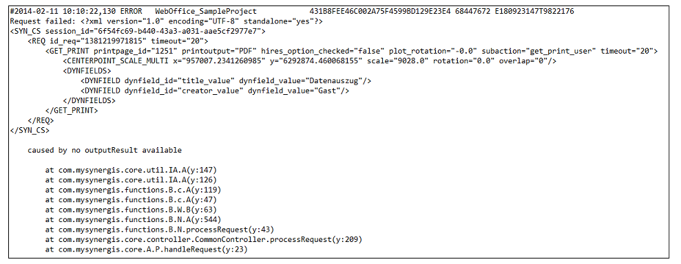 Auzug aus dem Logfile Auzug aus dem Logfile