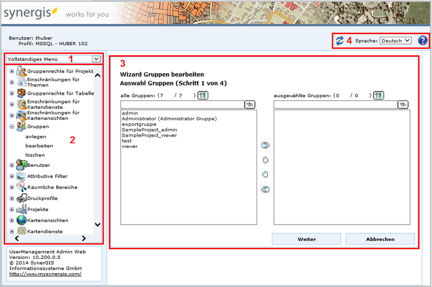 UserManagement Admin Web Benutzeroberfläche UserManagement Admin Web Benutzeroberfläche