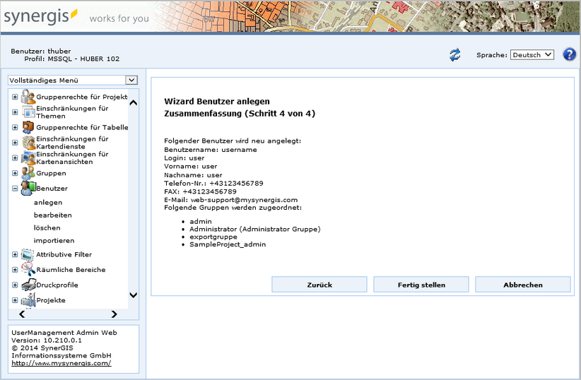 Benutzer anlegen - Schritt 4 Benutzer anlegen - Schritt 4