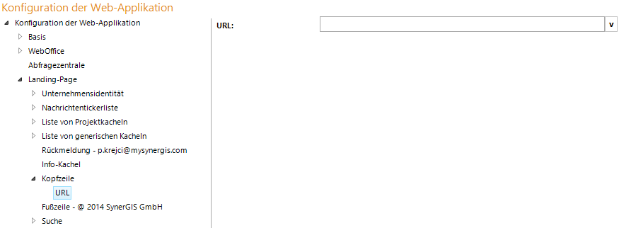 Konfiguration - URL (Kopfzeile)