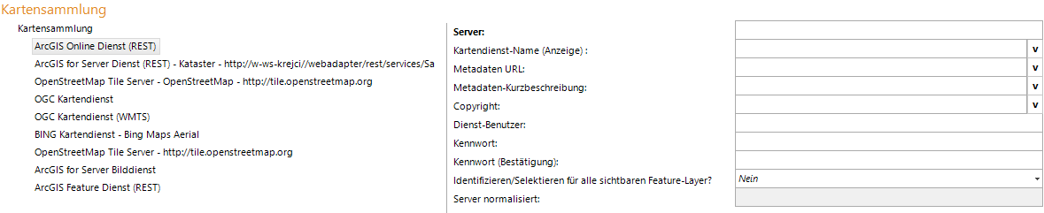 ArcGIS Online-Service Konfiguration