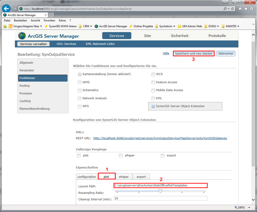 Pfad zu den WebOffice plotten Vorlagen konfigurieren Pfad zu den WebOffice plotten Vorlagen konfigurieren