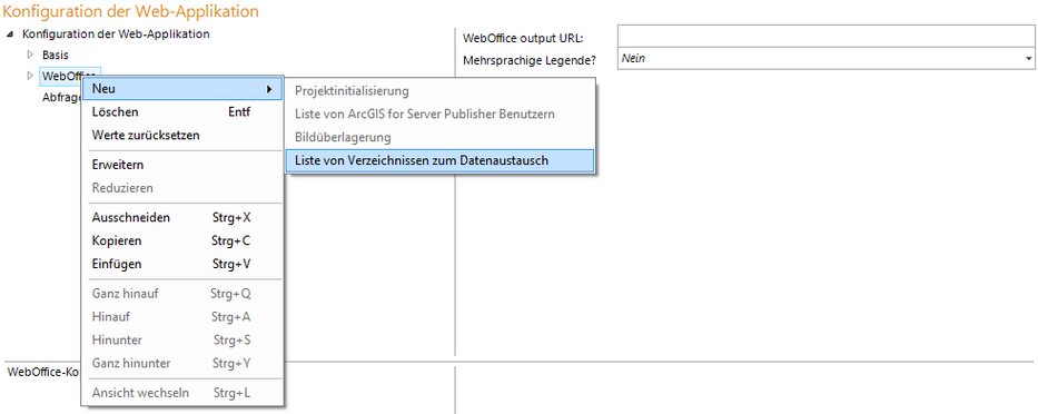 Hinzufügen von "Liste von Verzeichnissen zum Datenaustausch" Hinzufügen von "Liste von Verzeichnissen zum Datenaustausch"
