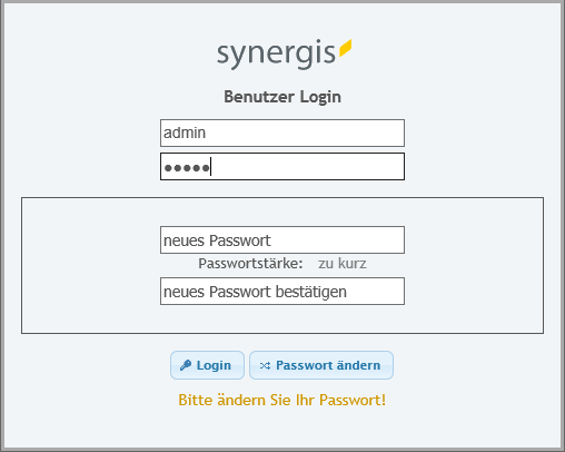 Loginseite des WebOffice 10.2 Migrations-Tool&nbsp;