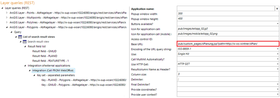 Required integration of external application for xPlanning Information Required integration of external application for xPlanning Information