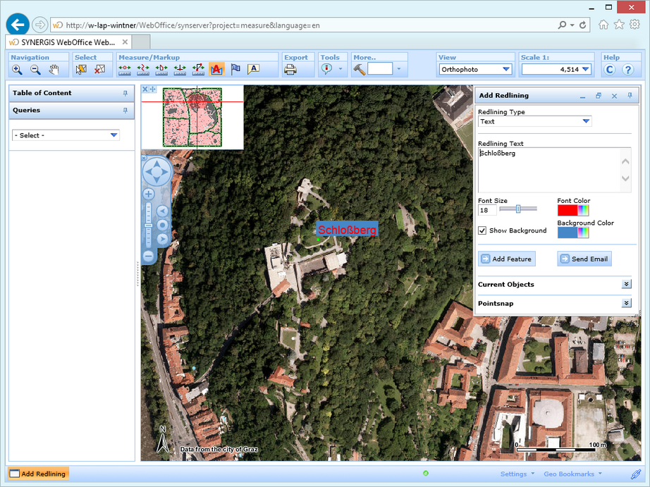 Adding a redlining in the WebOffice html client