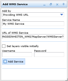 Add WMS service by providing a URL Add WMS service by providing a URL