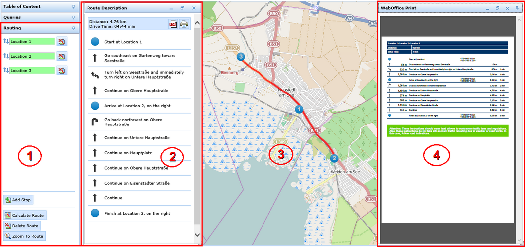 Routing in the WebOffice html client