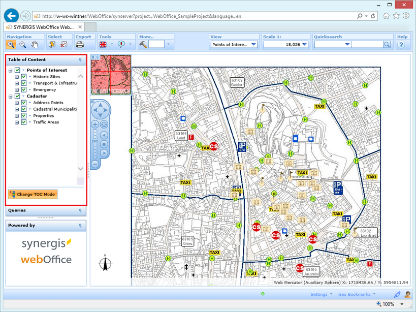 Stack menu in the WebOffice html client