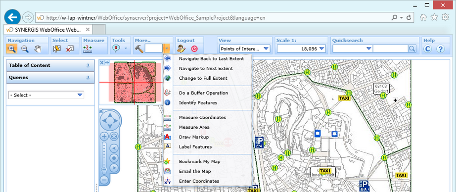 Prioritized and non prioritized tools in the WebOffice html client