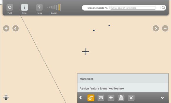 Selecting an object of the source layer (points) and assigning it to marked feature