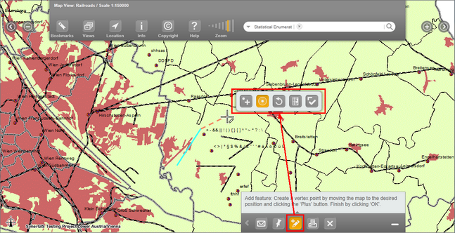 Toolbar with configured snap layer and switchable geometry editing
