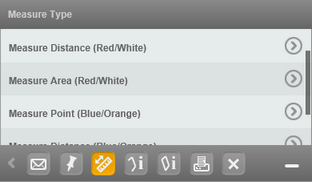 Various measure types in the mobile client