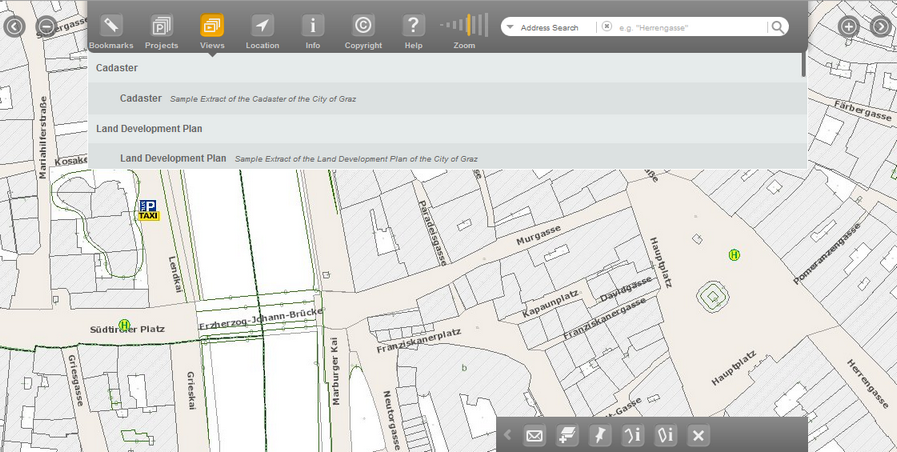 List of mapviews in the mobile client