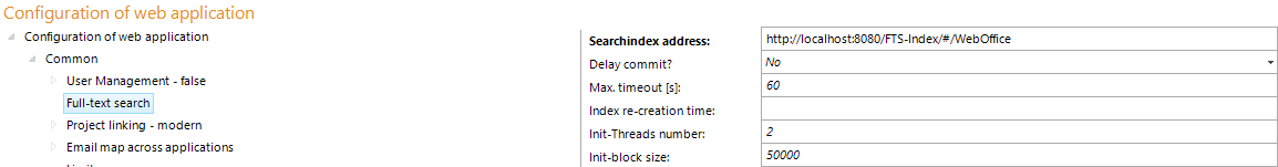 Use "localhost" instead of the hostname for the search index address