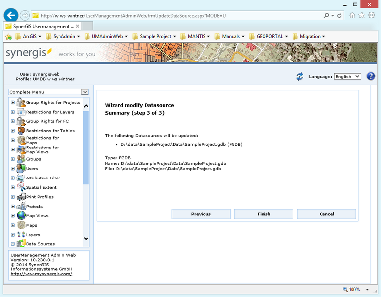 Modify a data source - step 3 Modify a data source - step 3
