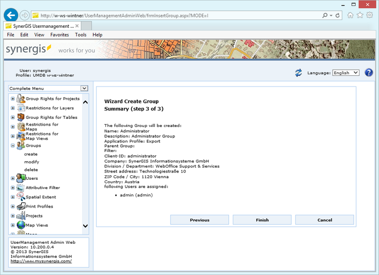 Create group - step 3