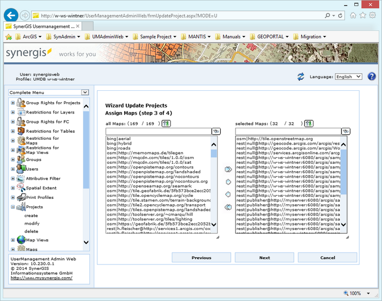 Modify a project - step 3