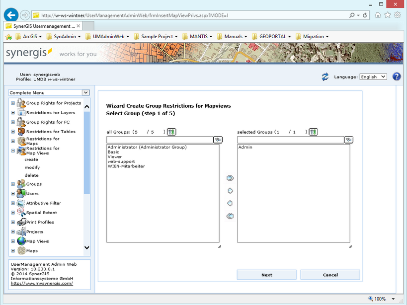 Create restrictions for map views - step 1