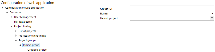 Project group configuration