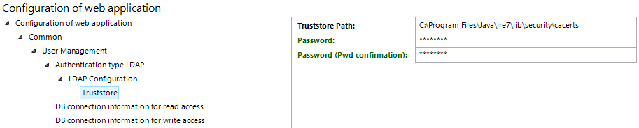 Truststore configuration