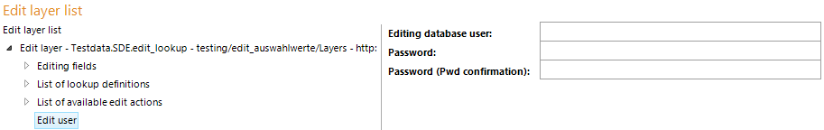 Edit user configuration