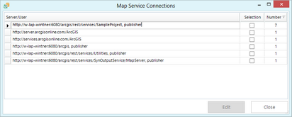 Map services connections