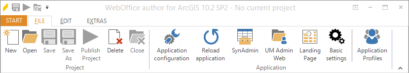 WebOffice author file menu