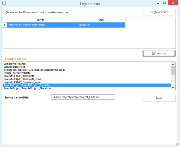 Legends texts dialog Legends texts dialog