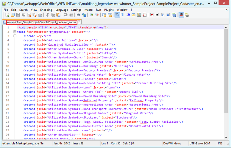 Created multilingual legend XML file Created multilingual legend XML file