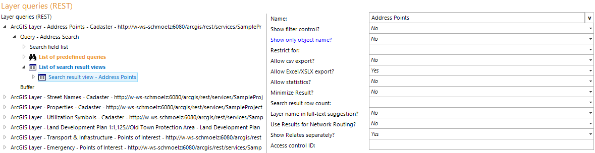 Search result view configuration
