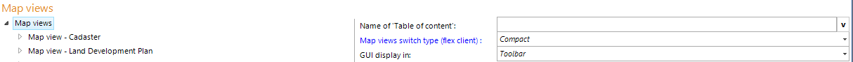 Map views configuration Map views configuration