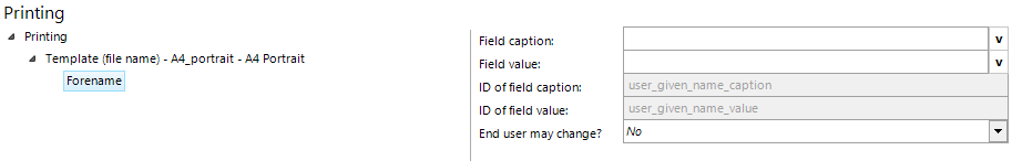 Forename configuration Forename configuration