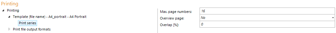 Print series configuration Print series configuration