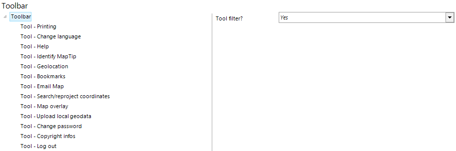 Toolbar configuration Toolbar configuration