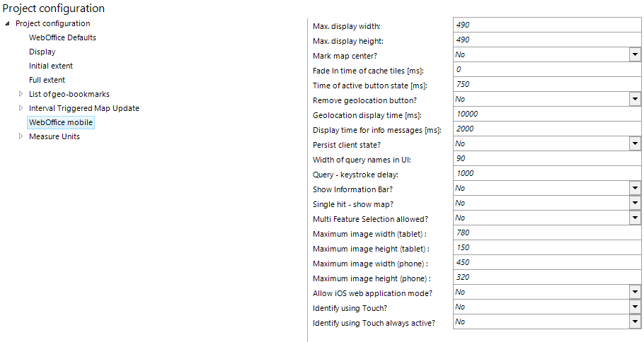WebOffice mobile configuration WebOffice mobile configuration