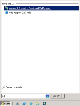 Open Internet Information Services (IIS) Manager Open Internet Information Services (IIS) Manager