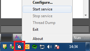 Start Apache Tomcat service Start Apache Tomcat service